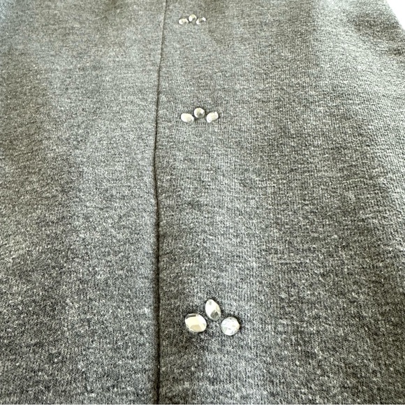 Clare V. Crystal Embellished Sweatpants in Grey Melange | XXL | GUC - Picture 9 of 13
